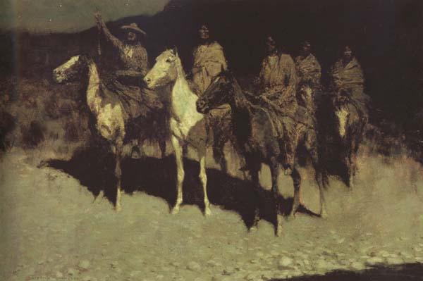 Frederic Remington Who Comes There (mk43) China oil painting art